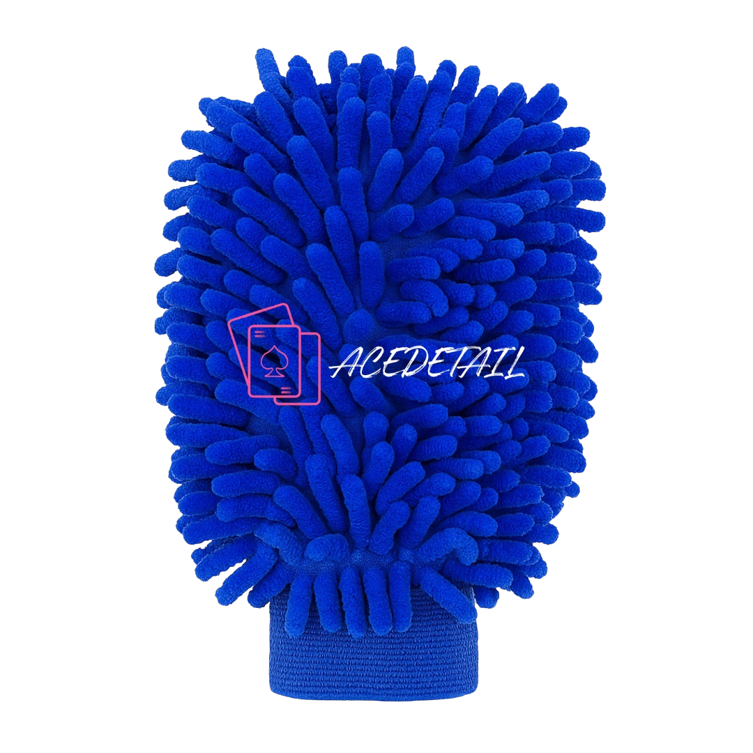 Mănușă microfibra dubla albastra Ace
